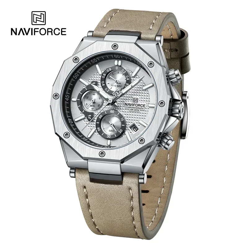 2024 NAVIFROCE Fashion Date Quartz Men Watches Top Brand Luxury Male Clock Chronograph Sport Mens Wrist Watch Relogio Masculino