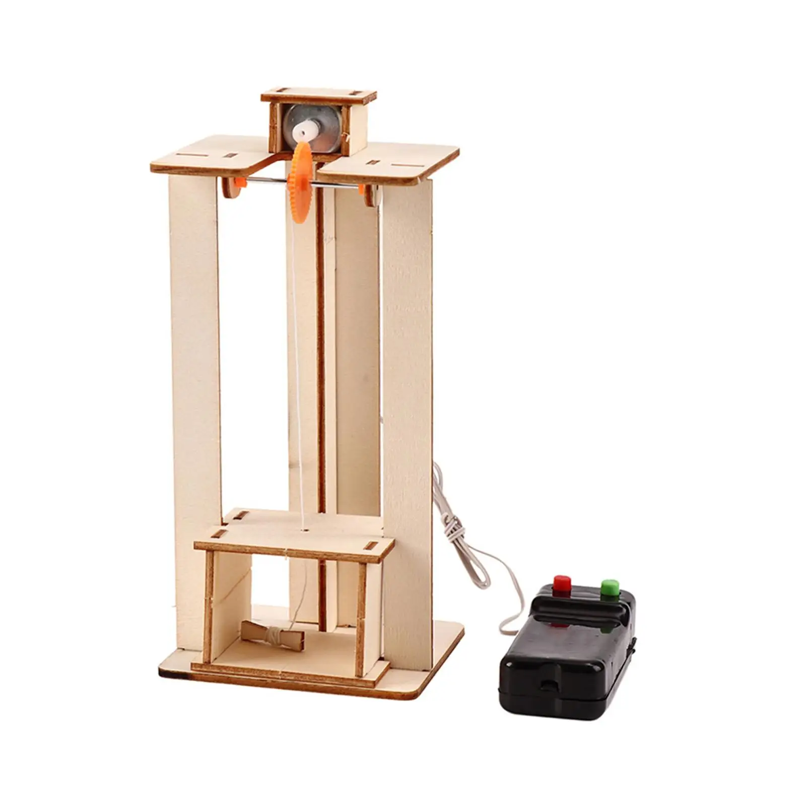 Drewniane zestawy naukowe do windy, zabawka windy koordynacja wzrokowo-ruchowa, zestawy do samodzielnego montażu modeli.