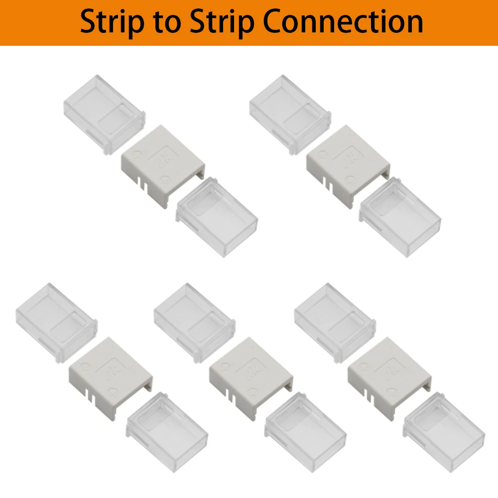 PAUTIX IP67 LED Strip Connector 2 Pin 8mm for Solid Tube SMD COB LED Strip Easy Connecting Waterproof Light Strip Accessories