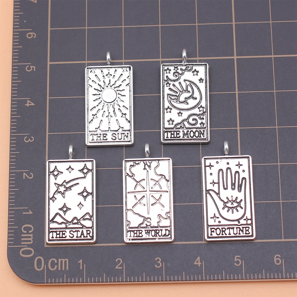 5pcs/set Tarot Charms For Jewelry Making Pendant Diy Crafts Accessories L10108