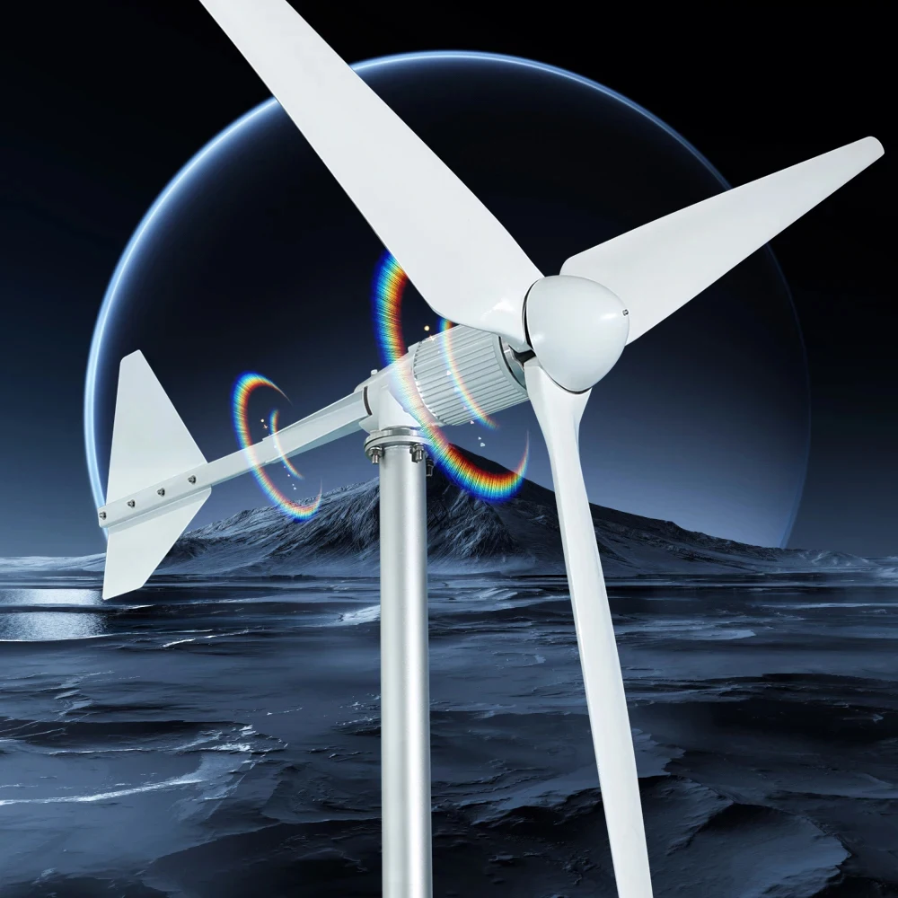 China Factory 10KW Wind Power Turbine For Home Farm 10000W 24V 48V 96V 220V Horizontal Axis Wind Energy Generator Fan Windmill