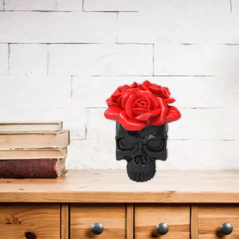 3D Rose Skull แม่พิมพ์ซิลิโคนอีพ็อกซี่เรซินแม่พิมพ์ DIY CRAFT เทียนพลาสเตอร์ผู้ถือปากกา