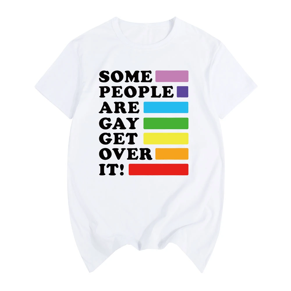 

gay pride Lgbt Lesbian Rainbow T-shirt Cotton Men T shirt New Women Summer