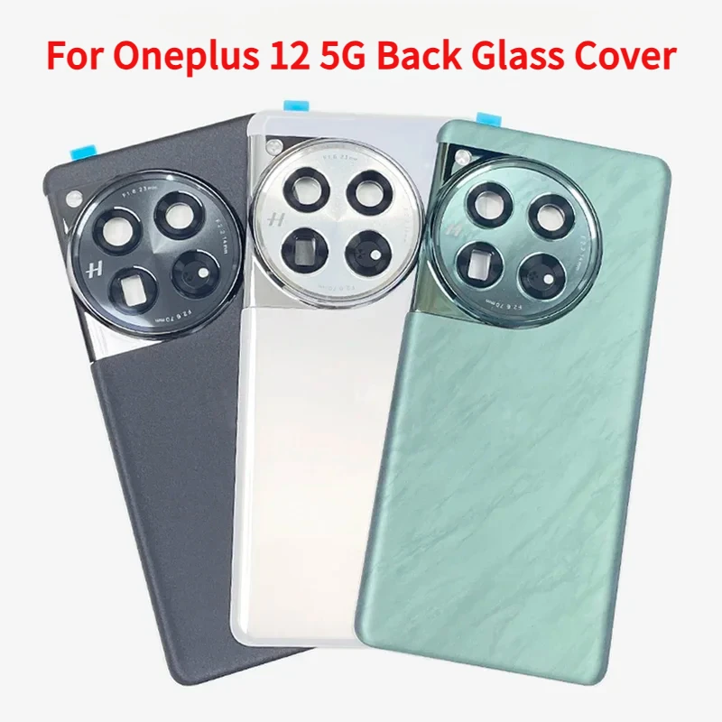 

For Oneplus 12 5G Back Battery Cover With Camera Frame 1plus 12 Rear Battery Gorilla Glass Door Housing Case Repair Replace