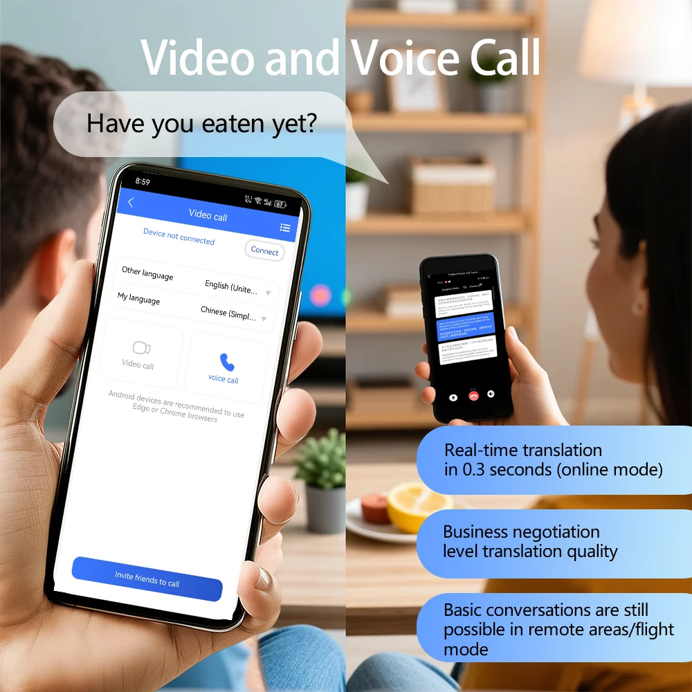 MSAI T30 مترجم AI مسجل صوت 150 لغة ترجمة مكالمة هاتفية آلة تسجيل الصوت الصغيرة تطبيق بلوتوث #6