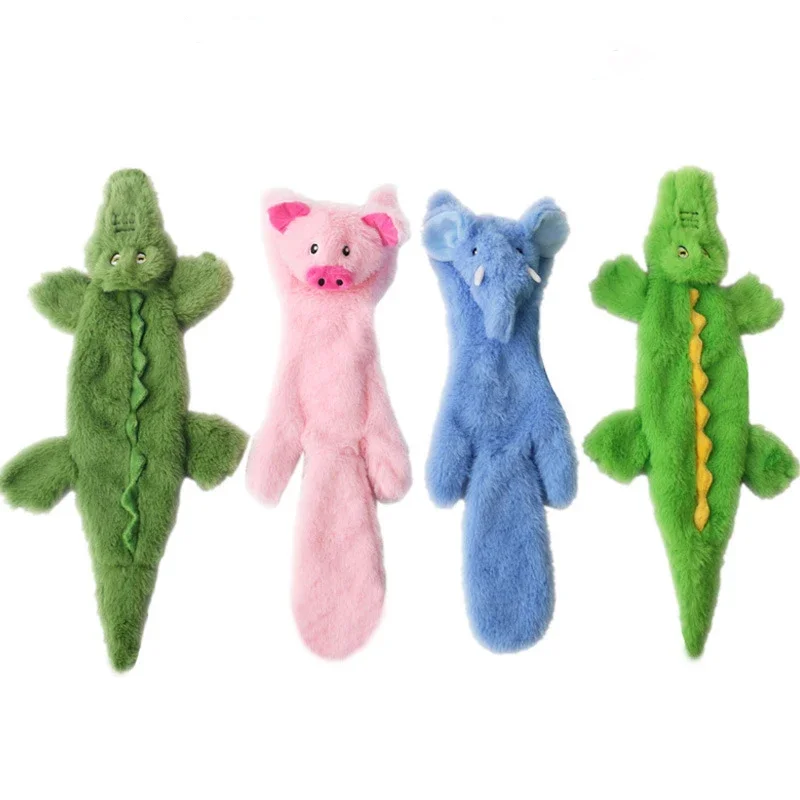 

Manufacturer Wholesale No Stuffed Plush Toys No Stuffed Wrinkles Crocodile Pig Elephant Dog Squeak Dog Toy Hound