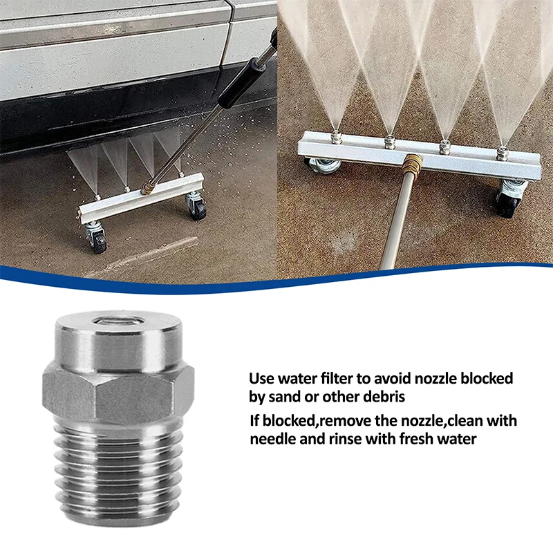 4Pcs Pressure Washer Nozzle Tips Replacement 1/4" NPT Thread High Pressure Washer Accessories for Chassis Surface Cleaning Mach image 5