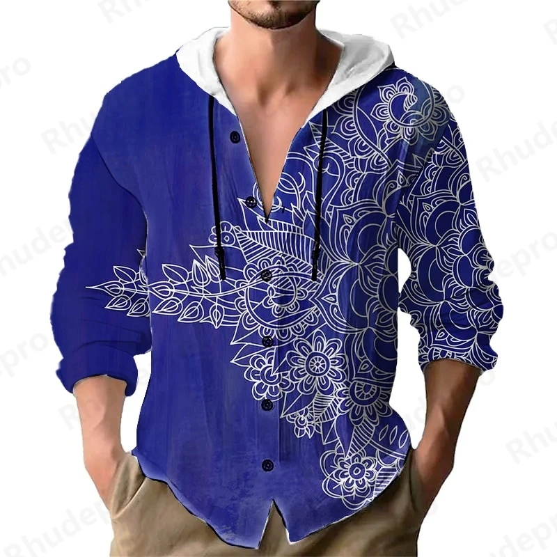 

МУЖСКАЯ ПОВСЕДНЕВНАЯ РУБАШКА С ДЛИННЫМ РУКАВОМ 2025 С КАПЮШОМ НАЦИОНАЛЬНЫМ СТИЛЕМ КАРДИГАНСКАЯ МОДНАЯ ВЕРССАТИЛЬНАЯ ТОП ЧЕРНАЯ РУБАКА