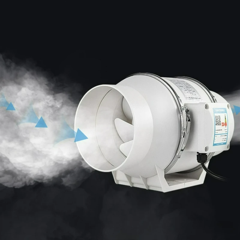 

220V Exhaust Fans Home Inline Pipe Duct Fan Kitchen Toilet Extractor Ventilation Air Clean Ventilator Diagonal Flow Fan