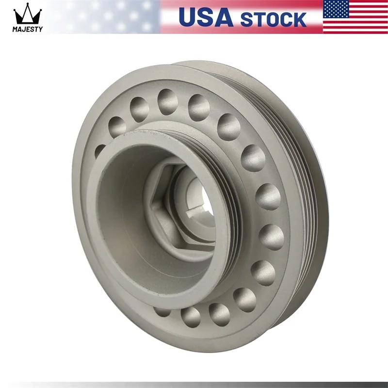 

Light Weight Crank Crankshaft Pulley For 93-01 Honda Prelude H22 VTEC 2.2L Gray