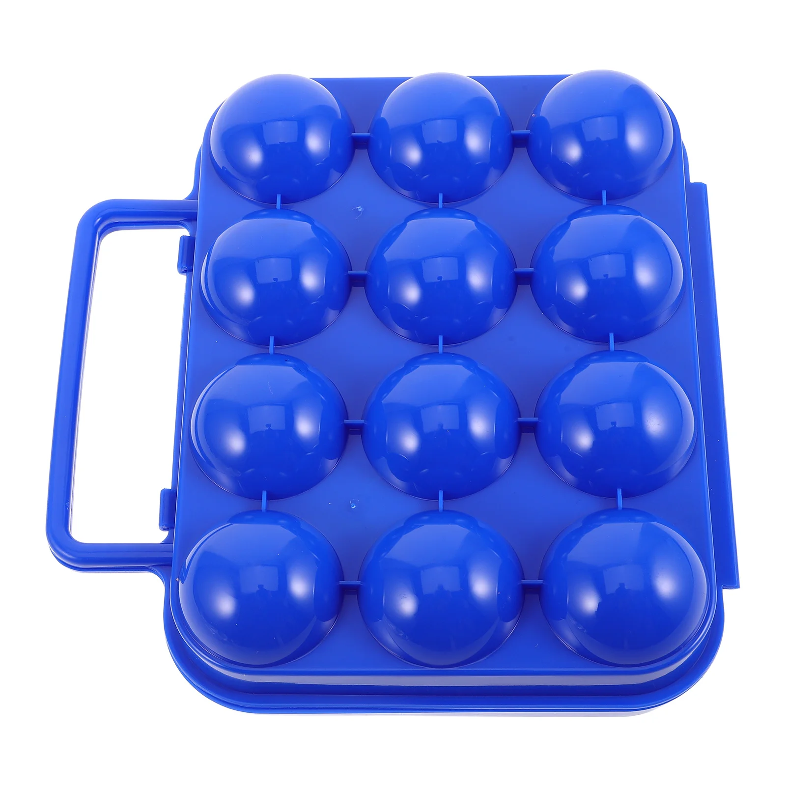 

Portable 12 Eggs Carrier Holder Storage Box Durable ABS Plastic Container with Cover Locks for Picnic Camping Blue