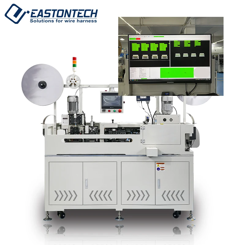 EW-8150 Automatic AV, AVS, Fiber Wire Sheathing Wire Stripping And Threading Shell Crimping Terminal Machine