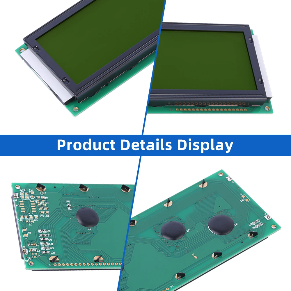 الروسية الأصفر الأخضر فيلم 2004C-1 وحدة LCD 4*20 4X20 4.1 بوصة ST7066U شخصية كبيرة الصناعية الصف شاشة عرض 18PIN