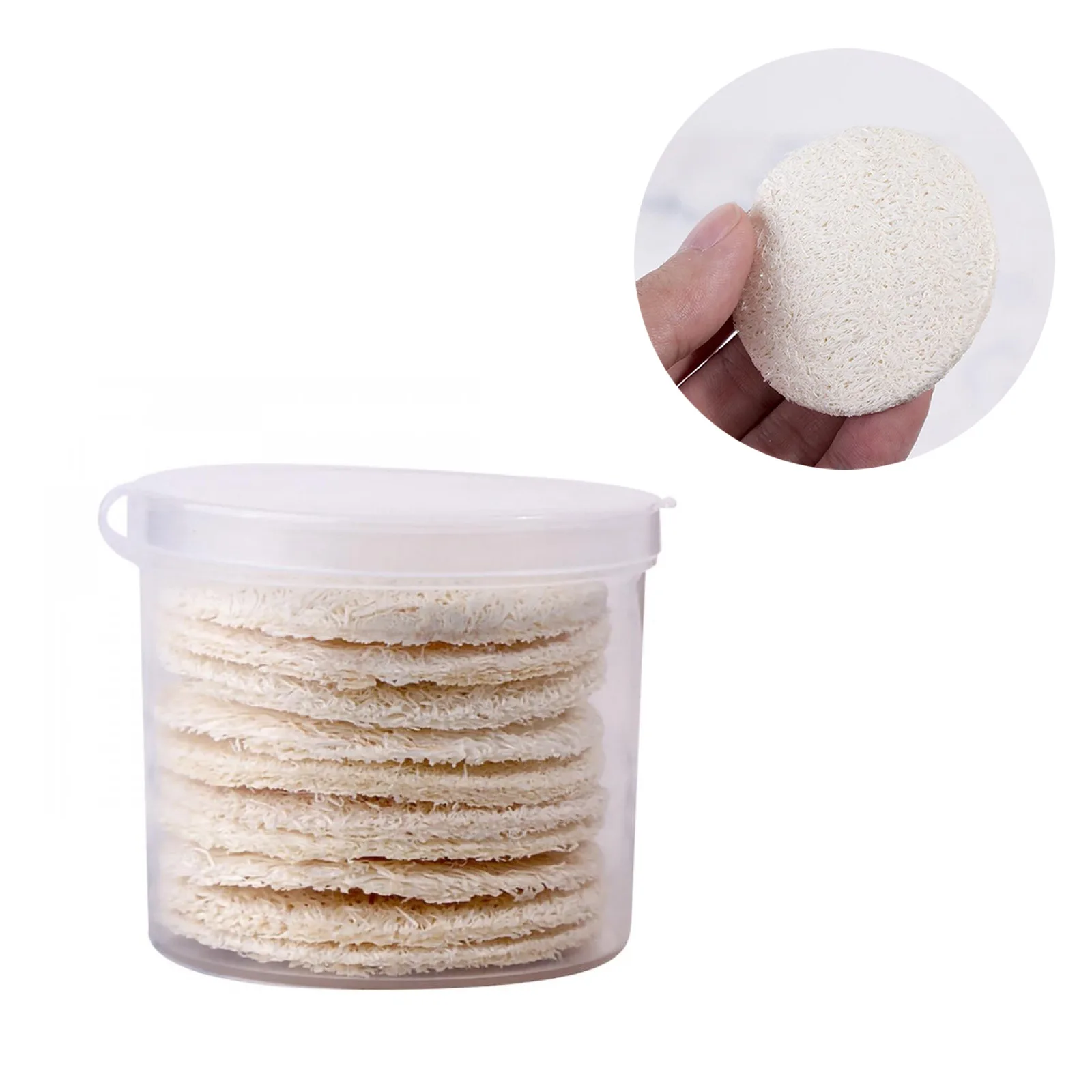 

10 Pcs Natural Loofah Sponge Exfoliating Face Pads Facial Body Scrubbers Pad When Bath Shower