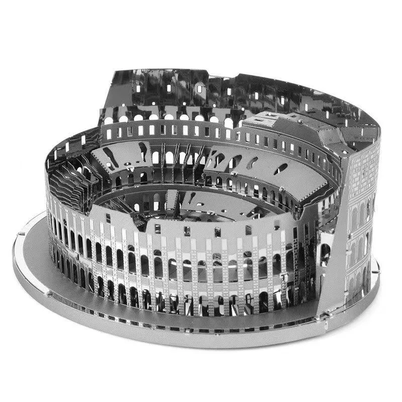 Mfuny Roman Colosseum Full Metal Lron DIY Assembly Model 3D Stereoscopic Puzzle Ancient Architecture