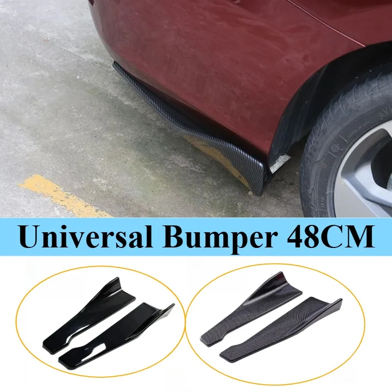 

For Audi A3 A4 B8 8P 8V Q5 Q7 Universal Front Rear Bumper Lip Spoiler Splitter Diffuser 2pcs Strip Scratch Protector Accessories