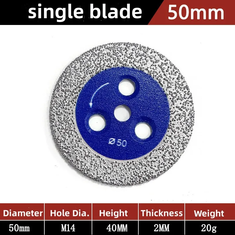50mm Diamant-Mini-Sägeblatt mit Gewinde, Steintrennscheibe für Granit, Sandstein, Beton, Buchstabengravur, Schleifwerkzeug – Detail 8
