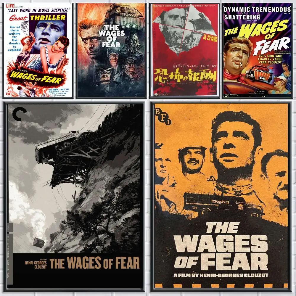 classic movie T-The Wages of Fear 1953-R Poster Peel and Stick Wall Art for Cafe Office Bar and Home Decoration