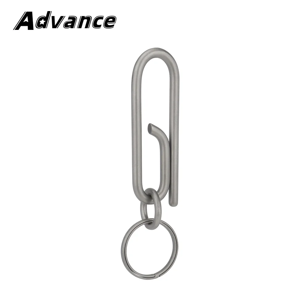 Simple Titanium Alloy Key Ring Belt Clip Buckle Outdoor Tool Keychain