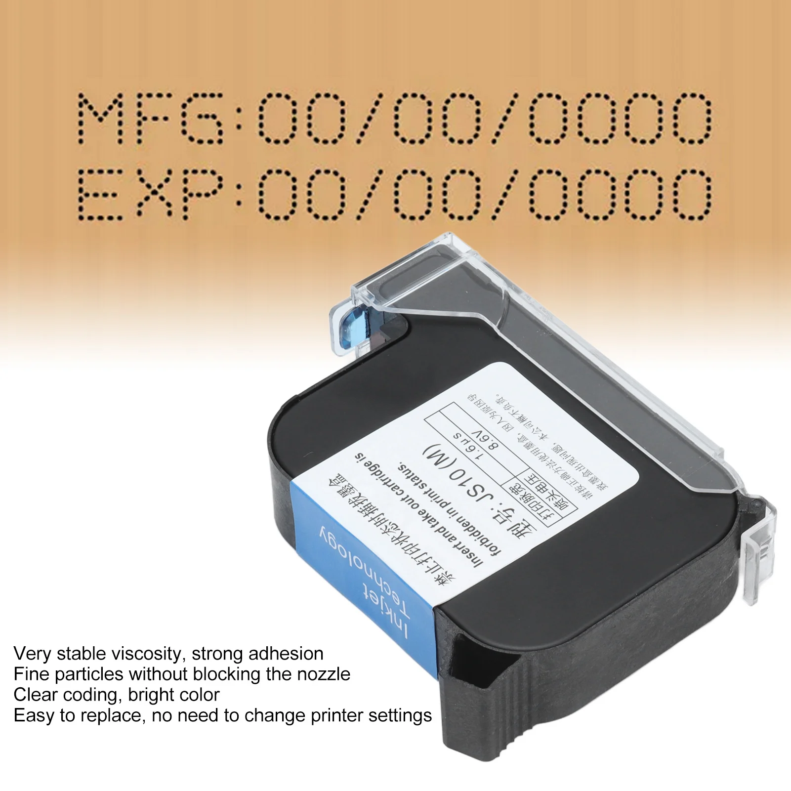 Cartucho de tinta de 42ml, doble boquilla de secado rápido, cartucho negro de repuesto, accesorios de impresora, cartucho de tinta de inyección de tinta