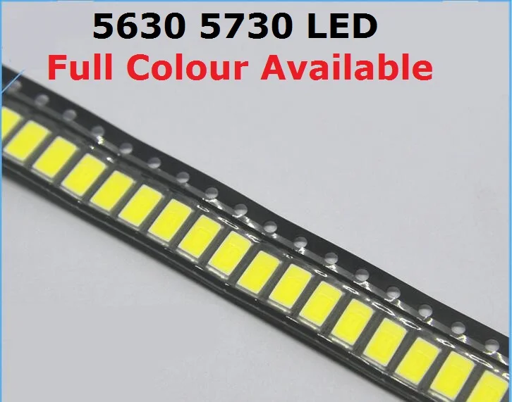 200pcs 0.5w 3.2~3.4V 5630 5730  LED Surface Mount Led 3200k & 6500k White Ultra Birght Led Diode Chip Warm White 150Ma