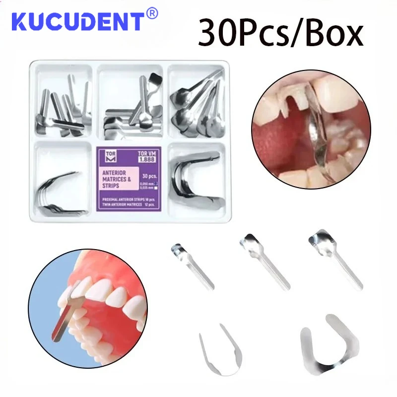 Dental Anterior Restoration Kit  30Pcs Proximal Strips with Contoured Matrices NO.1.888 System for Professional Use