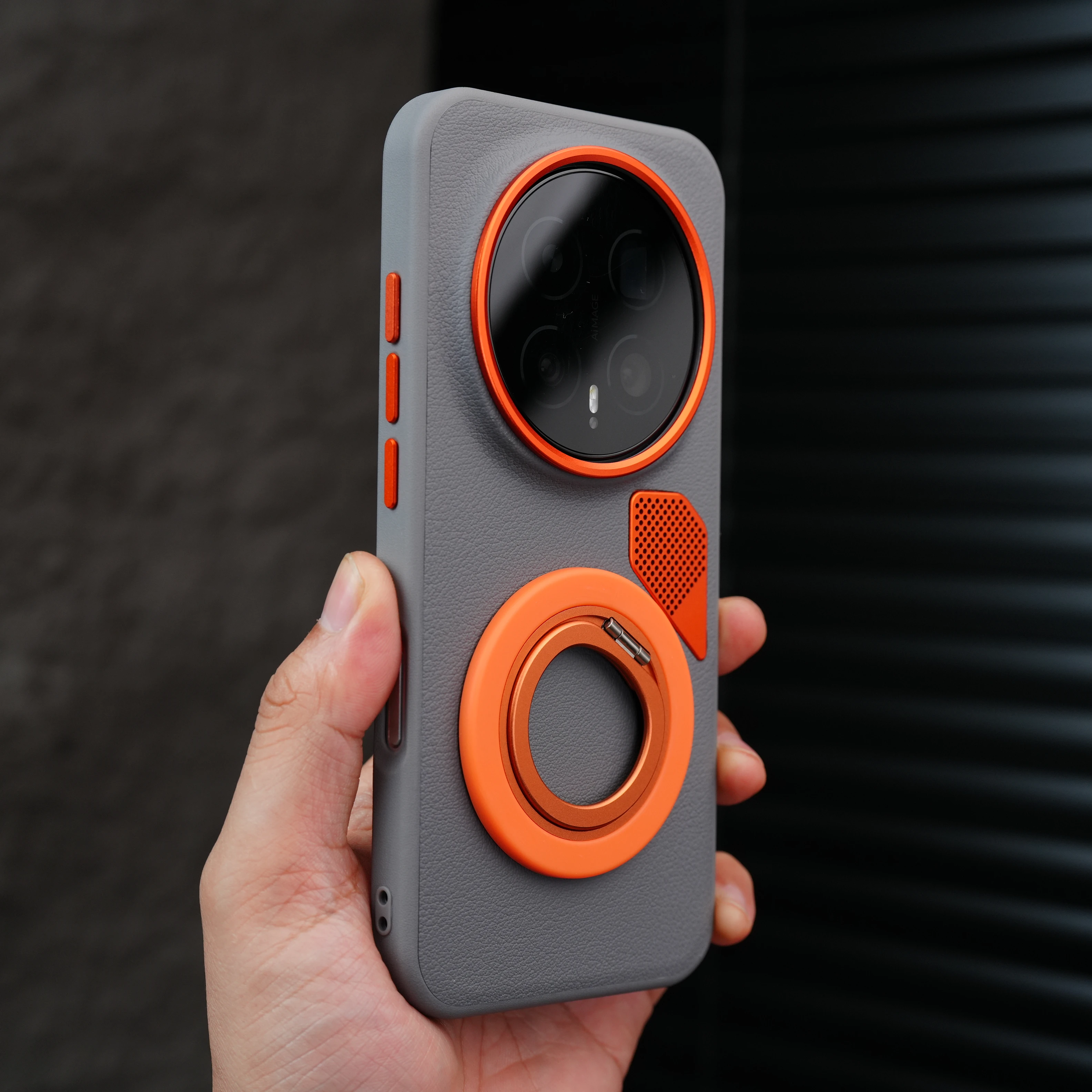 Etui na Honor Magic 8 Pro, modne etui z PU skóry z magnetycznym zamknięciem, magnetyczna tylna obudowa na Honor Magic8 Pro, bezprzewodowe ładowanie, bumper. — zdjęcie produktu 4