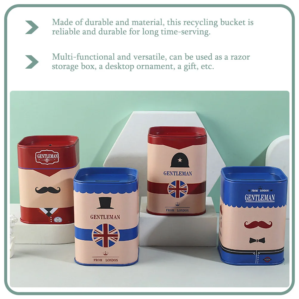 

2pcs Blades Recycling Box Compact Razor Disposal Case For Home Storage Safety Holder Stainless Steel Blade Container