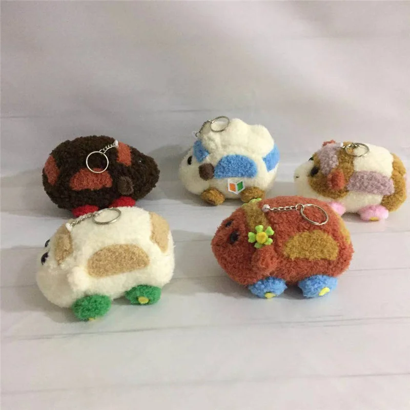 Sevimli PUI PUI peluş oyuncak çanta kolye japonya Anime gine domuz dolması hayvan Plushie şekil yumuşak anahtarlık bebek anahtarlık doğum günü