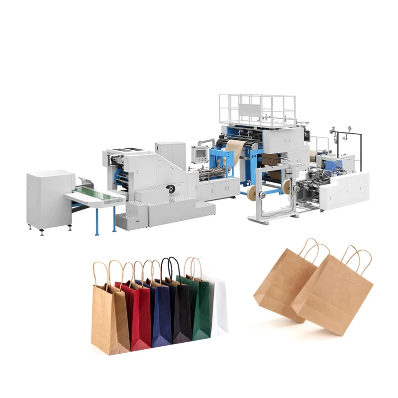 Square Bottom Paper Bag Making Machine 1Kg 2 Kg Maize Flour Paper Bag Packing Machine Paper Bag Printing Machine Digital