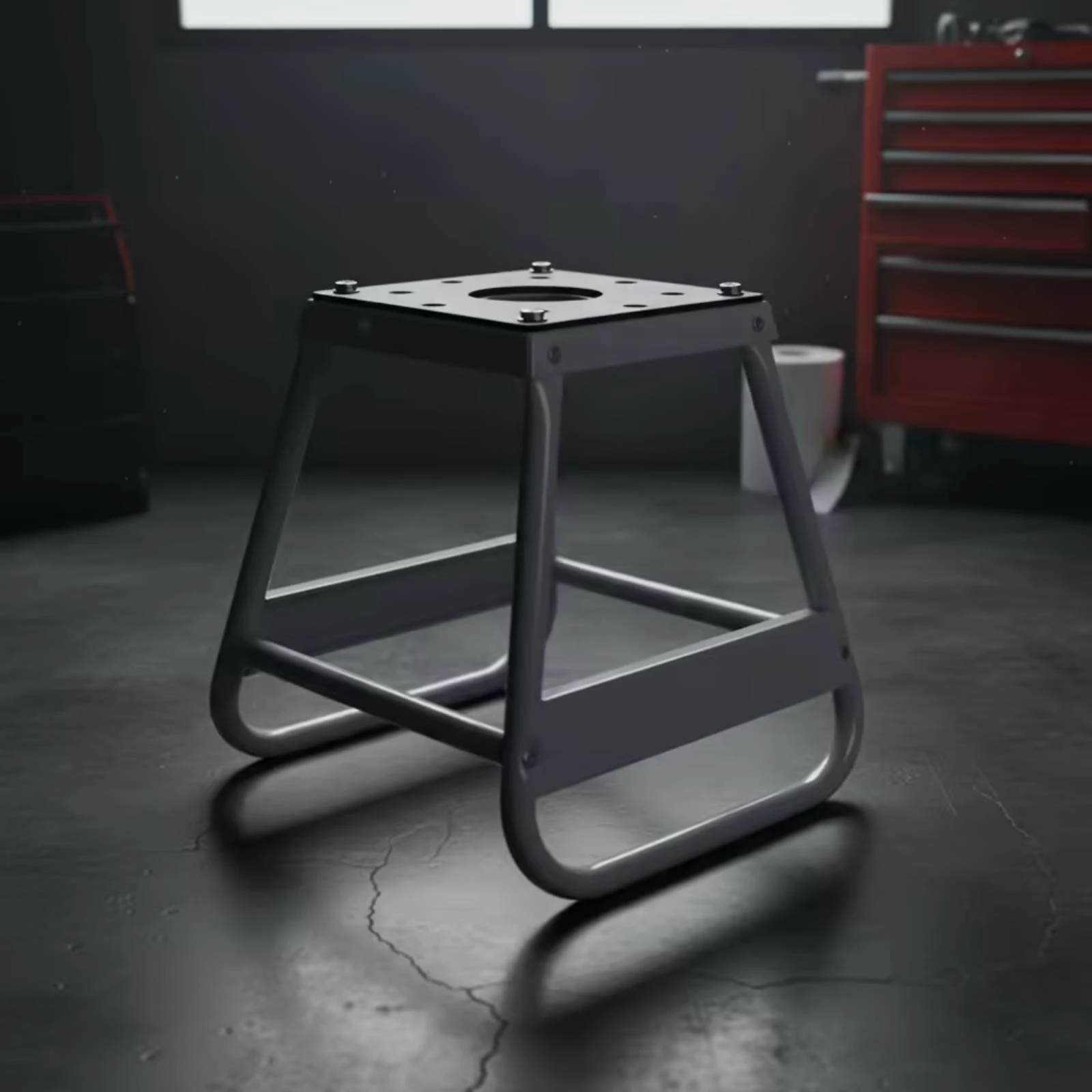 Motorcycle Repair Stand Cylindrical Motorcycle Stand with Top Plate Stable Slim for Mechanics, Workshop, Garage