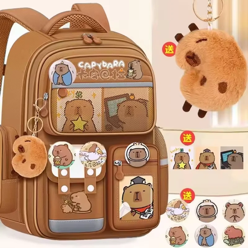 

Capibara Student Schoolbag, Large-capacity Children Backpack.Girl Boy Kids Back To School Book Bags