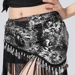 BellyDance Waist Chain for Women's Triangular Mesh Hip Scarf Oriental Dance Practice Belt Girls Dancing Training Accessories