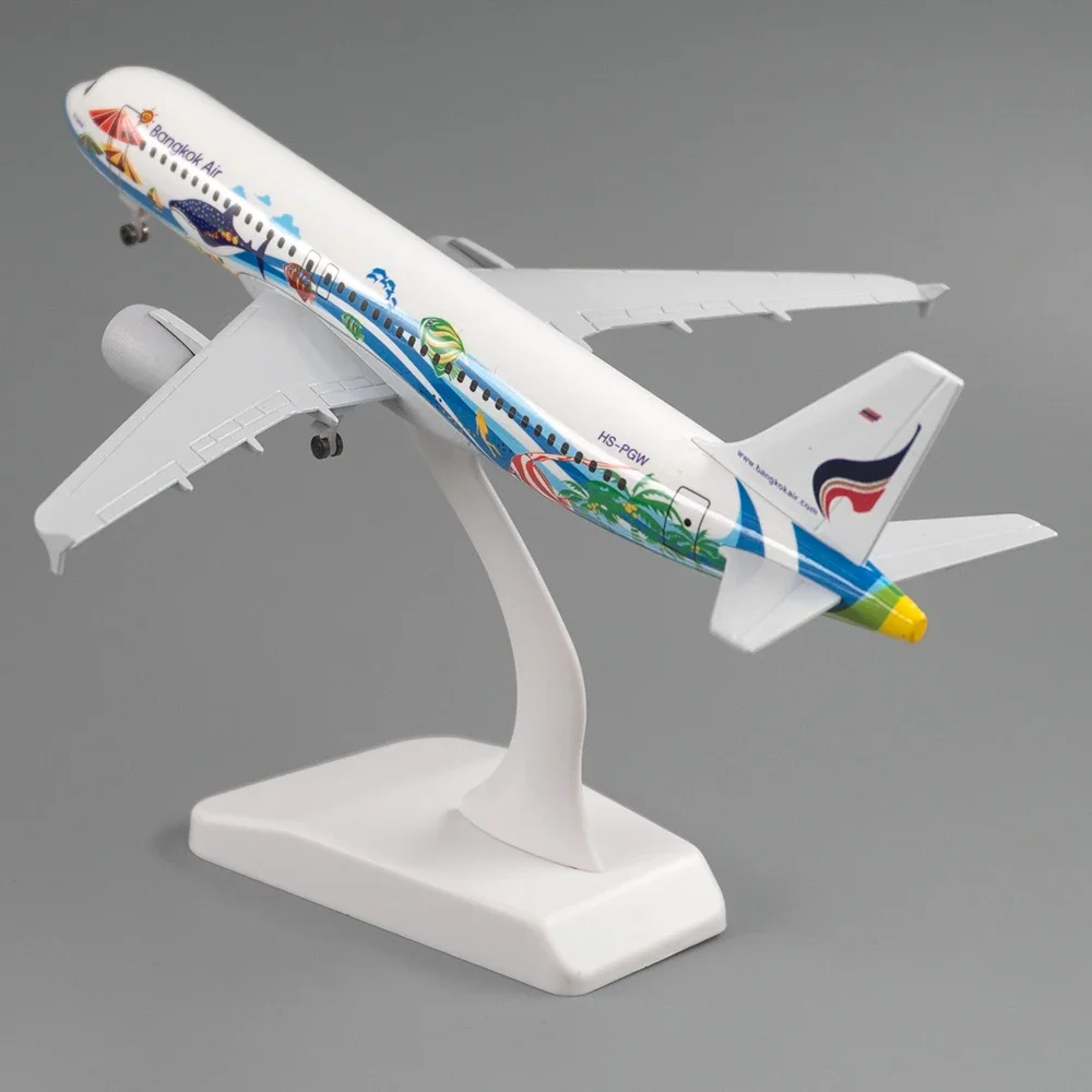 20 ซม.เครื่องบินกรุงเทพแอร์เวย์ Airbus A320 Landing Gear เครื่องบินรุ่นของเล่นเด็กของขวัญตกแต่ง