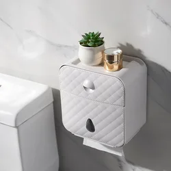 Toilet Paper Holder Waterproof Reel Tissue Holder Wall Mounted Wc Roll Paper Stand Case Tube Storage Box Bathroom Accessories