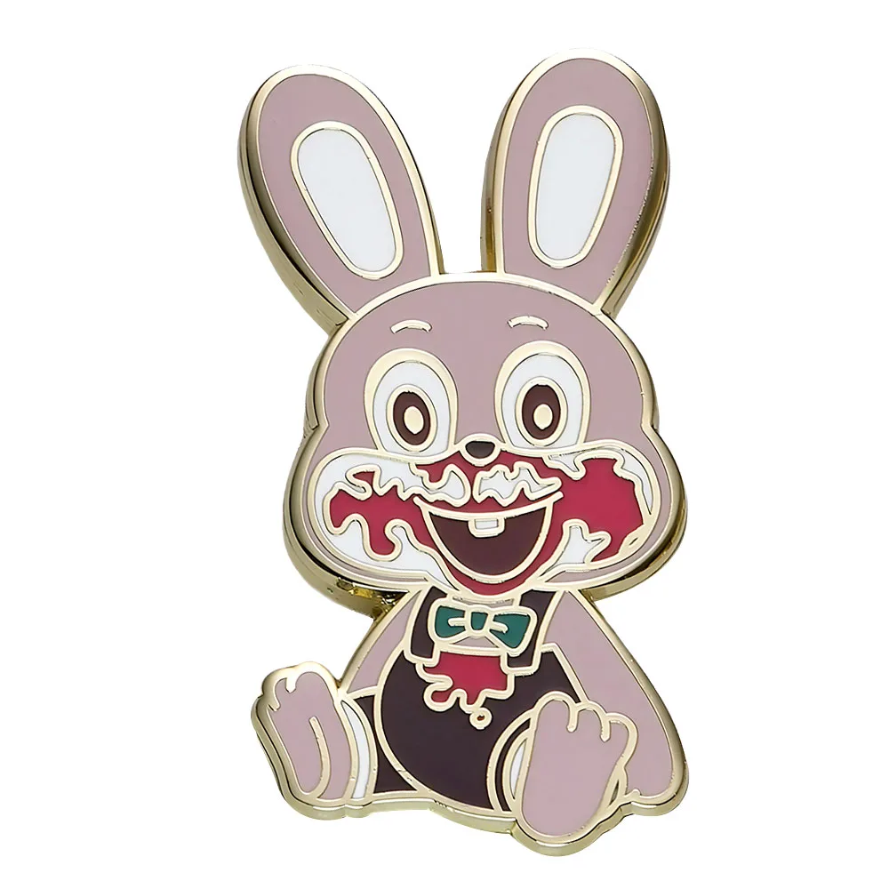 Silent Hill 3 Robbie el conejo esmalte Pin insignia de Animal malvado juego espeluznante periférico accesorios de Halloween regalo gótico