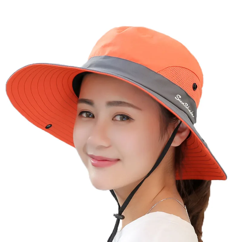 CAMOLAND Safari Sun Hats for Women Child Summer Bucket Hat Wide Brim UV Protection Outdoor Hiking Fishing Hat for Female 2023