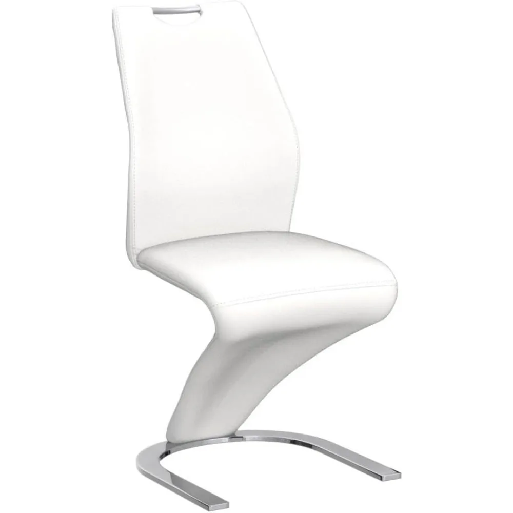 مجموعة كراسي تناول الطعام حورية البحر مكونة من 4 كراسي جانبية منجدة حديثة بدون ذراع للمطبخ وغرفة الطعام ومقعد وسادة من جلد البولي يوريثان قوي