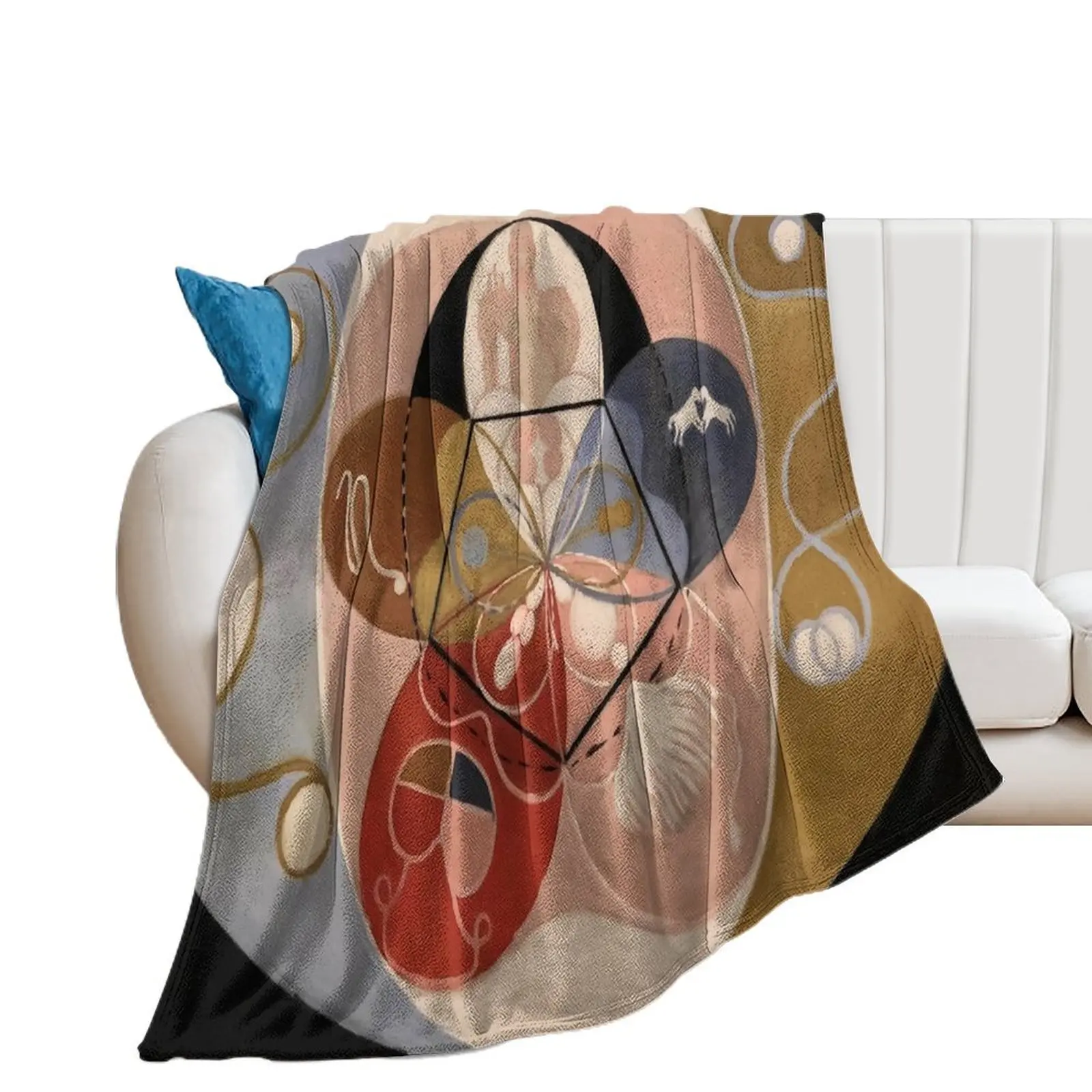 

Hilma af Klint Evolution, No. 14, Group VI Throw Blanket Blankets For Baby Fashion Sofas Flannel Blankets