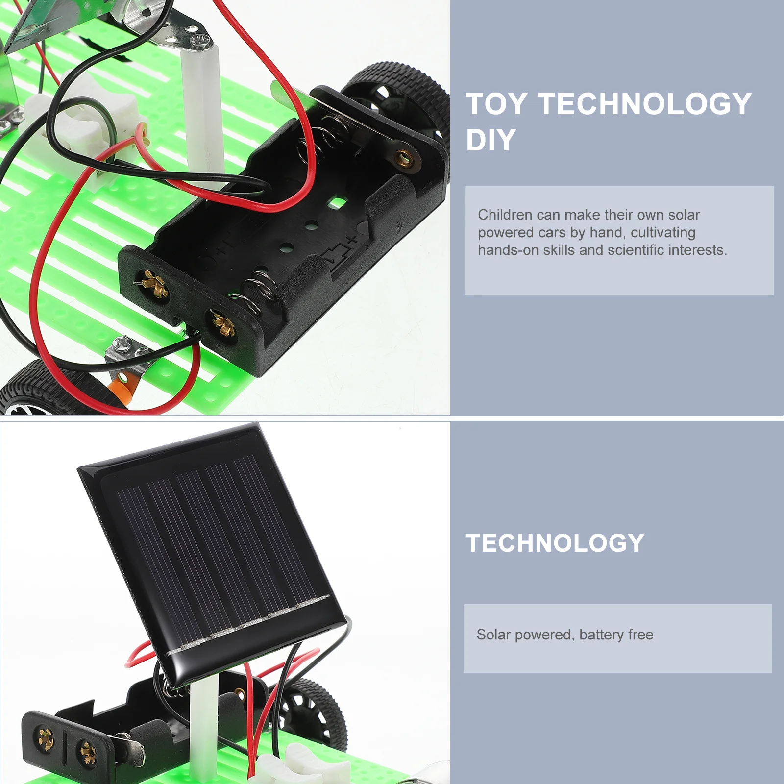 Aangedreven wetenschappelijke experimentkit voor kinderen Auto-assemblage Zonne-energie Auto-voertuigset op zonne-energie