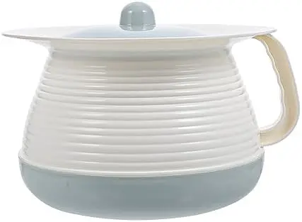 

Портативный туалетный горшок с крышкой – 8-дюймовый горшок с крышкой для домашнего и больничного использования