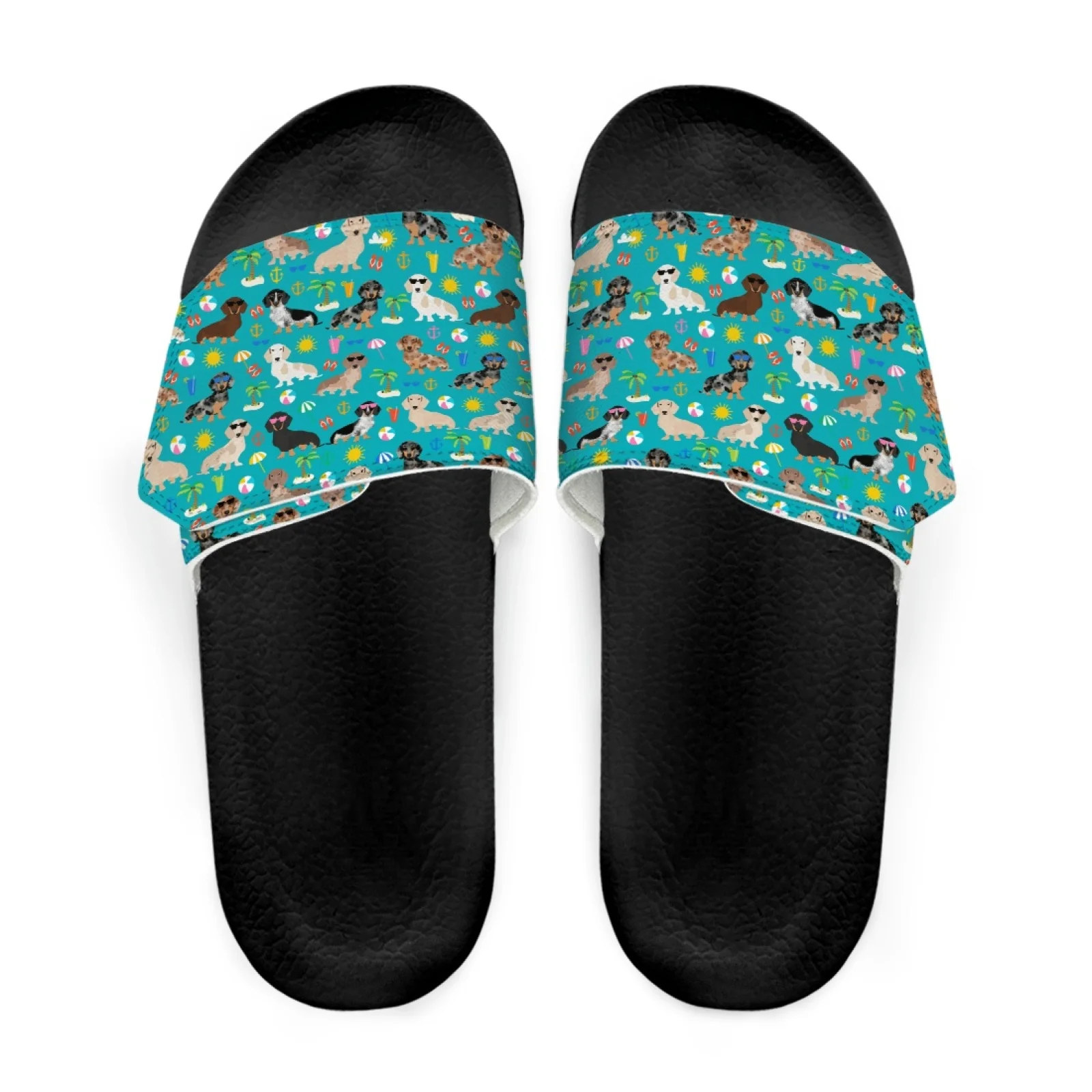 Summer Beach Slippers for Women Men Dachshund Dog 2025 Woman Slides Sandals Bathing Shoes Ladies Flats Home Indoor Male Slipper