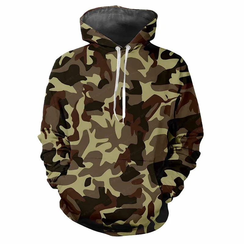 

Jungle camouflage 3d printed hoodie Spring autumn street sweatshirt Loose casual outdoor sports classic camouflage hoodie