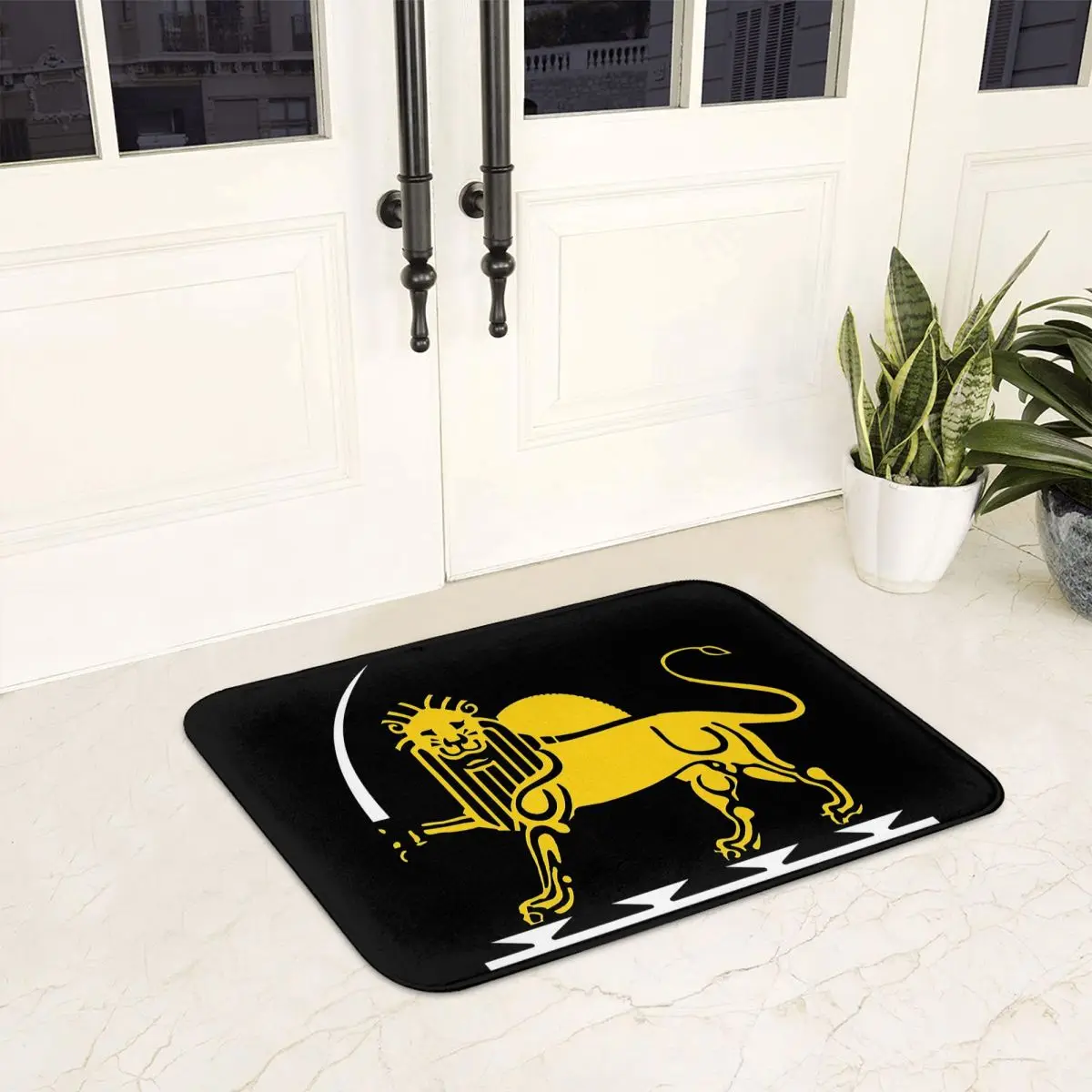 Iran Flag Emblem Persia Sun Lion Doormat Dust-proo Carpet Rug Kitchen Entrance Home Floor Mat for Living room Footpad Mats