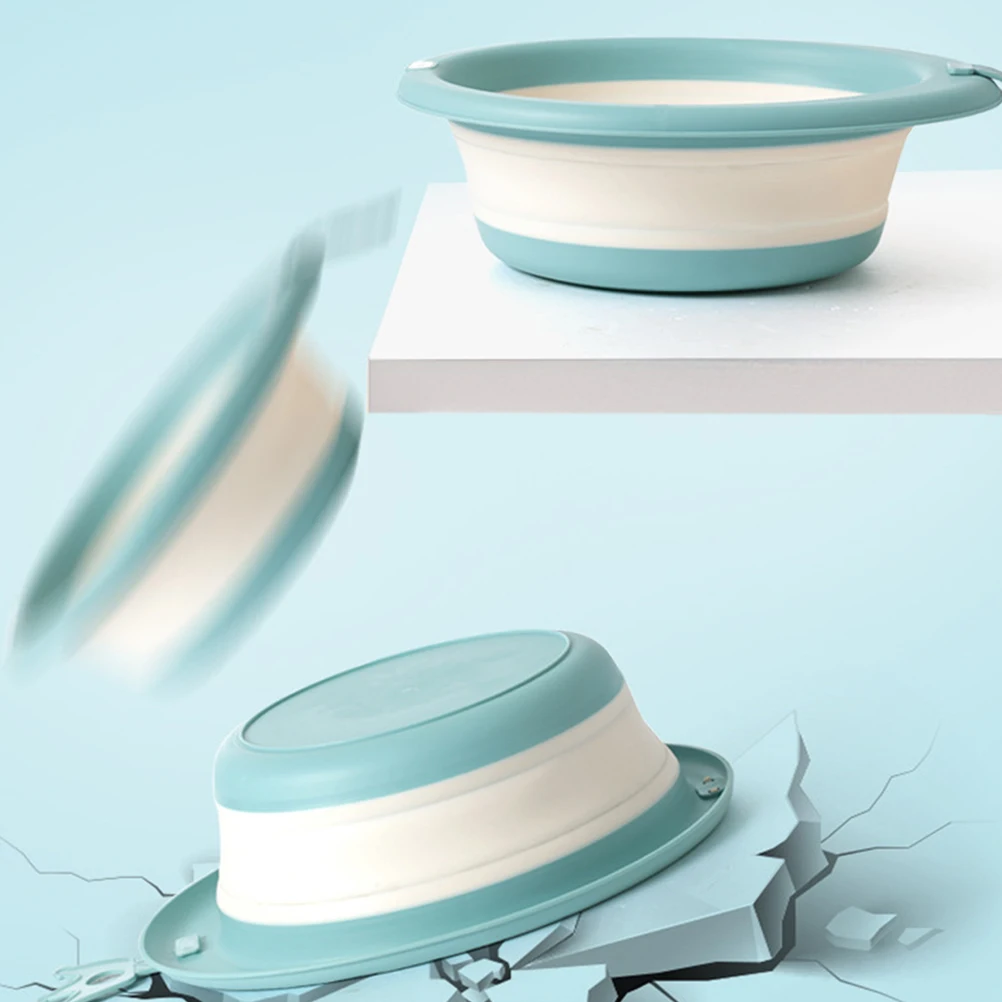 

Adorable Portable Washbasin Foldable Face Bathtub Lightweight Silicone Basin For Foldable