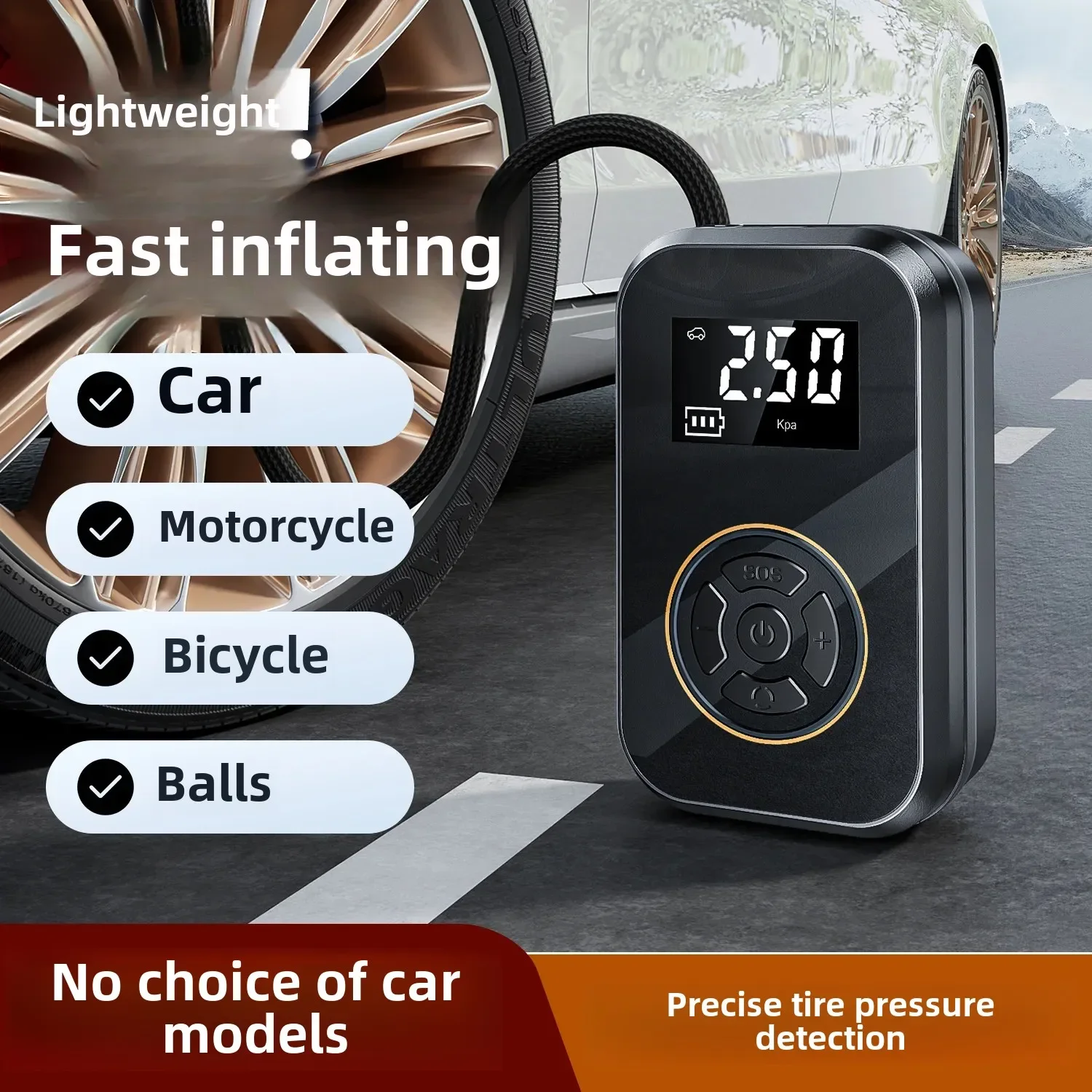 

Wired/Wireless Car Air Compressor Electric Tire Inflator Pump for Motorcycle Boat AUTO Tyre Balls