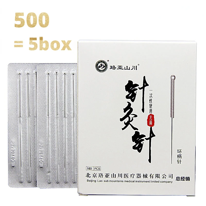 

Disposable Acupuncture Needle 500 Pcs Single Use Sterile Needle Beauty Accupuncture Massager Independent Packing