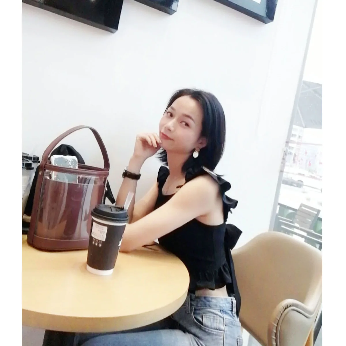 

Оригинальный дизайн, шикарный топ-жилет с завязками и высокой талией, модный женский топ с рукавами-крылышками...