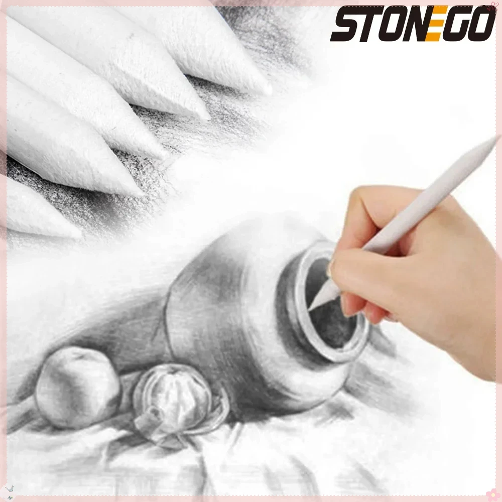 STONEGO Sketch Charcoal Pencils White Drawing Pen for Art and Education Ideal for Creating Shadows and Details