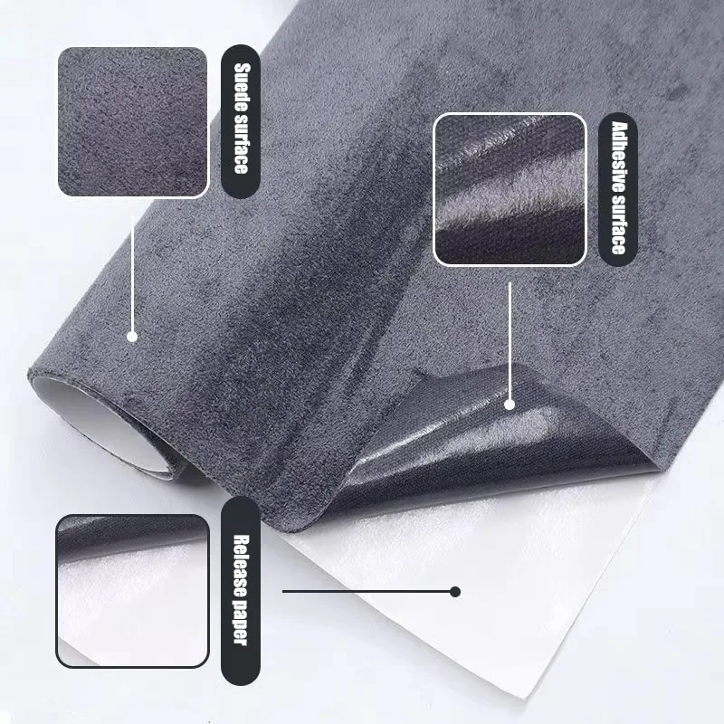 Self-adhesive Suede Fabric for Car Interior Refurbishment Modification Door Panel Workbench DIY Supply Velvet Fabric Repair Tape